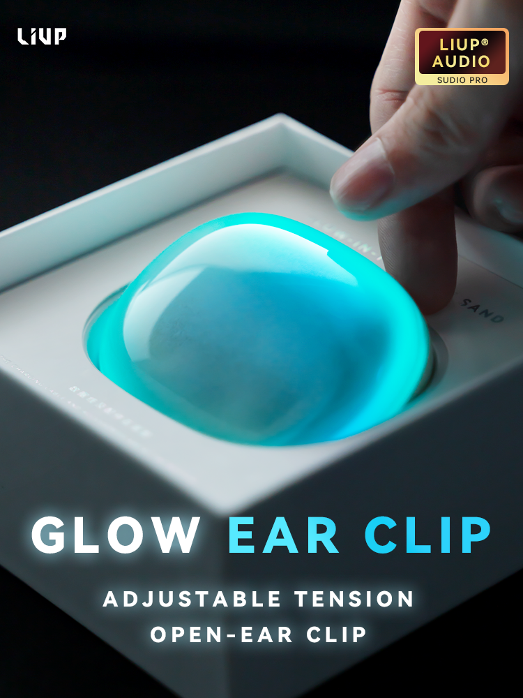 LIUP LP2 Luminous Quicksand Open-Ear Clip Wireless Earbuds Glow In The Dark